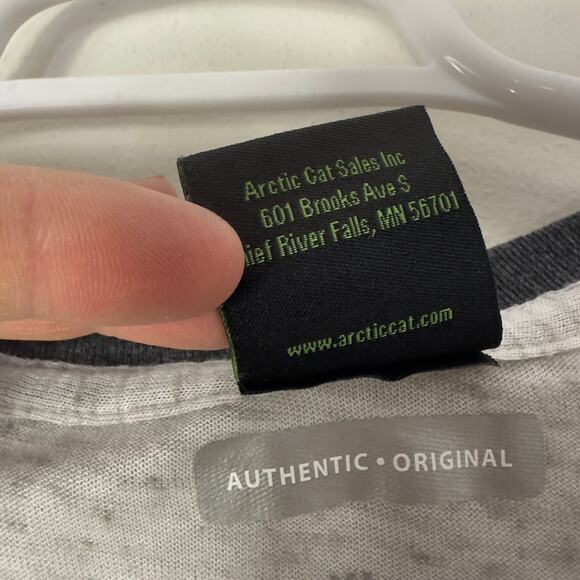 Arctic Cat Racing Women XL T Shirt Gray Team Arctic Logo Snocross Snowmobile Y2K - Picture 3 of 7